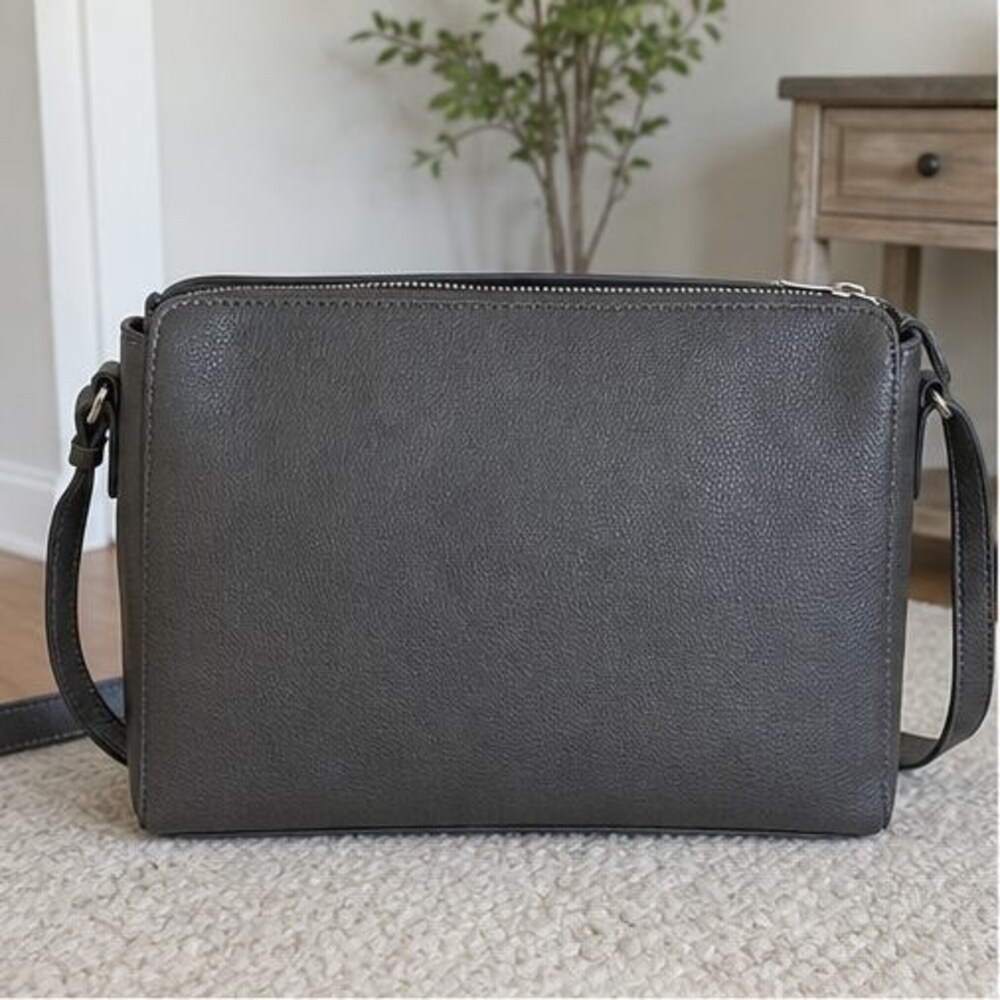 Charcoal Faux Leather Bag